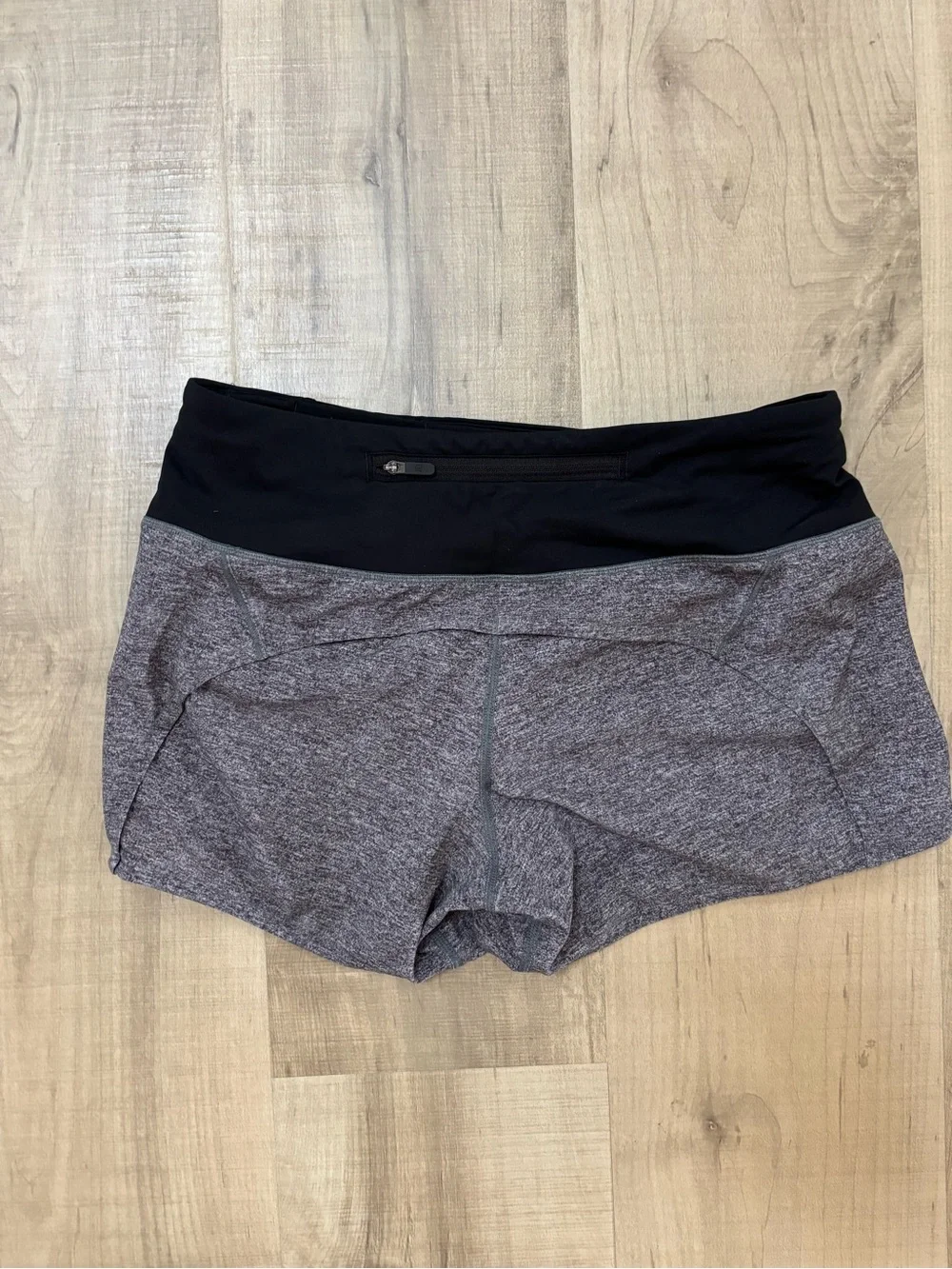 lululemon athletica Black Waistband Heather Gray Athletic Shorts